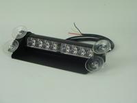 Golddeer gran oferta LED parabrisas visor luz tablero rojo azul ámbar ventosas luz de advertencia interior para coches de emergencia
