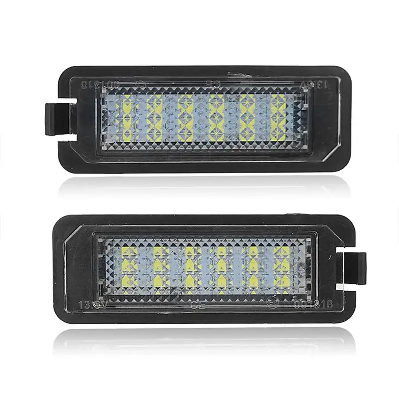 Acessórios para carro com logotipo personalizado, luz LED branca para placas de licença, para VW, Volkswagen, Golf, 6 7 8, Polo, Scirocco, Passat CC, 6500K