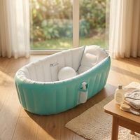 Baignoire gonflable portable en PVC écologique pour bébé, piscine de voyage pliable avec impression de logo personnalisé, bain relaxant pour enfants