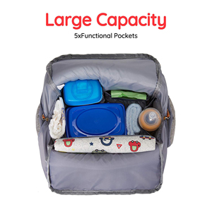 Grand <span class=keywords><strong>sac</strong></span> à dos isotherme pour bébé avec sangles de poussette et matelas à <span class=keywords><strong>langer</strong></span> pour maman <span class=keywords><strong>Sac</strong></span> pour les <span class=keywords><strong>parents</strong></span> en déplacement - Product Image 5