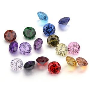 100 pz/Lotto Gemme Rotonde in Zirconia Cubica CZ da 3.5mm-12mm Nere Rosa Gialle <span class=keywords><strong>Granato</strong></span> Peridoto Ametista Viola Lavanda - Product Image 3