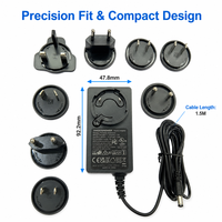 OEM ODM 5V 9V 9.3V 12V 15V 24V 1.5A 2.4A 3A 4A 5A 6A US EU UK AU PSE JP BIS Chargeur détachable SMPS adaptateur secteur