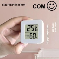 Termometer Higrometer Digital Elektronik Langsung dari Pabrik, Mini untuk Hewan Peliharaan, Mobil, Akuarium, Penggunaan Rumah Tangga Cerdas