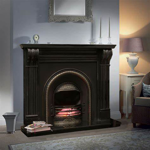 Decoración <span class=keywords><strong>de</strong></span> casa moderna diseño <span class=keywords><strong>de</strong></span> mármol tallado negro chimenea - Product Image 6
