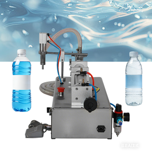 Remplisseuse liquide semi-automatique à 2 têtes pour shampoing, thé, <span class=keywords><strong>lait</strong></span>, parfum, vin rouge, sauce soja, eau minérale - Product Image 1