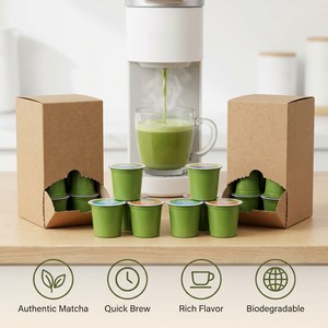 เทรนด์ปี 2026 แคปซูลมัทฉะ ใช้ได้กับเครื่องชงกาแฟแบบ K-cup สำหรับครัวเรือนในสหรัฐอเมริกา เพิ่มพลังงาน รสชาติหลากหลาย บรรจุภัณฑ์ตามสั่ง รับผลิตแบบ OEM ODM ขายส่ง - Product Image 1
