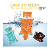 Jouet en peluche pour animaux de compagnie en forme d'animal, en tissu épais double couche, avec plusieurs couineurs, durable, sûr et interactif, pour chiens - Vente en gros