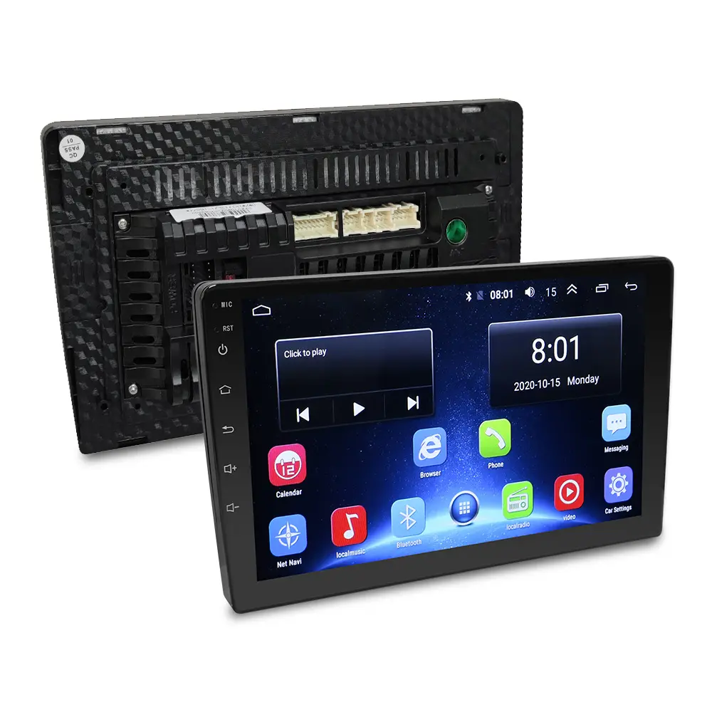 2din Double Din 9 10นิ้วระบบนำทาง Gps มัลติมีเดียเพลงระบบสัมผัสหน้าจอเครื่องเล่นดีวีดีวิทยุสเตอริโอในรถยนต์