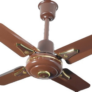 Ventilador de Techo de 24 Pulgadas, de Plástico Marrón, con Control Mecánico, Motor AC, 5 Velocidades, Diseño Plegable, para Uso Doméstico y en Hoteles - Product Image 1