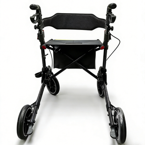 Déambulateur pliant double avec mécanisme à un clic, cadre en aluminium, idéal pour les voyages - Product Image 4