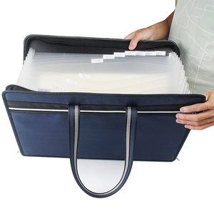 Carpeta de archivos expandible A3 grande con organizador de acordeón de 13 bolsillos, soporte para documentos de Material PP con asa para escuela u oficina - Product Image 2