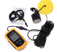 Alarme 100M Sonar portable Détecteur de poissons 45 degrés Sonar Coverage Echo Sounder Alarm Transducer Lake Sea Fishing