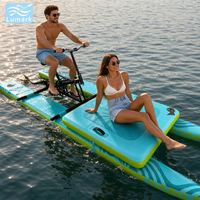 Grand ponton flottant frontal de style SUP, vélo aquatique SUP à cadre en aluminium pliable pour complexe hôtelier, de Chine Lumark Custom
