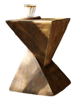 Nouvelle table d'appoint silencieuse de style Wabi-sabi, petite table d'angle simple pour salon, table d'appoint ancienne pour canapé, en oxyde de magnésium, idéale pour les gîtes.