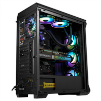 Aigo SAMA — boîtier pour ordinateur de bureau, tour de pc avec circuit de refroidissement à eau, ventilation stéréoscopique