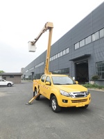 Plateforme élévatrice hydraulique montée sur camionnette, pliable, pour travaux en hauteur, 10 m, sécurité routière
