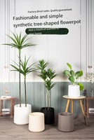 Pots de plantes d'intérieur en plastique modernes avec trous de drainage et soucoupes Pot de fleurs pour toutes les plantes d'intérieur