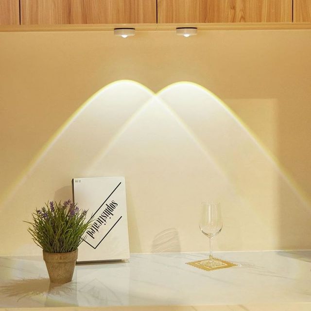 Dimmable AAA Battery Operated Stick Lamp LED Mini Tap Lighting Spotlight Beads Wireless Puck Lights Cabinet Light Long Life
