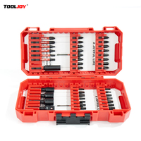Jeu de 43 embouts de visseuse à chocs en acier S2, avec logo OEM personnalisé, tige hexagonale de 1/4 pouce, support magnétique, HRC60, pour outils électriques