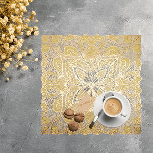 Vente en gros pas cher Napperon rectangulaire de mariage en PVC pour cuisine d'hôtel Technique d'estampage à chaud - Product Image 1