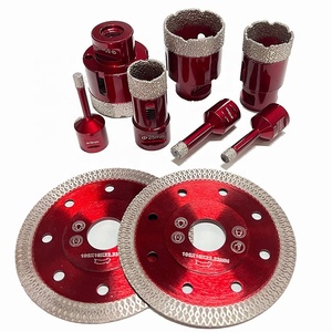 Chất lượng hàng đầu 6 Kim Cương lõi khoan <span class=keywords><strong>Bit</strong></span> + 2 Kim Cương lưỡi cưa kim cương công cụ thiết lập cho sứ ngói đá cẩm thạch - Product Image 1