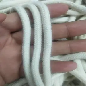Vente en gros de corde d'emballage en macramé 100% <span class=keywords><strong>coton</strong></span> de couleur naturelle tissée tressée de <span class=keywords><strong>5mm</strong></span> pour sacs vêtements chaussures textiles de maison - Product Image 6