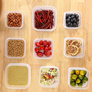 7 cái/bộ vuông kích thước lớn trong khuôn labelling nhựa <span class=keywords><strong>container</strong></span> thực phẩm đặt lò vi sóng tươi giữ hộp thực phẩm - Product Image 3