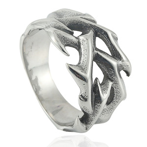 Anillo de Tiranosaurio Rex Plateado para Hombre, Diseño Geométrico Hueco con Forma de Animal, Joyería de Moda, Regalo Punk - Product Image 1