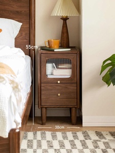 <span class=keywords><strong>Mesita</strong></span> de <span class=keywords><strong>Noche</strong></span> Inteligente de Estilo Nórdico Moderno, Ecológica y Duradera, Mueble de Dormitorio de Madera de <span class=keywords><strong>Cerezo</strong></span> a Bajo Precio - Product Image 5
