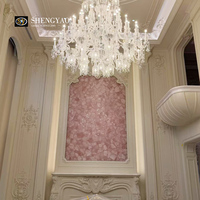 Panneau de revêtement mural en pierre de quartz rose cristallin en marbre rose naturel personnalisé pour la décoration intérieure de villas et d'hôtels