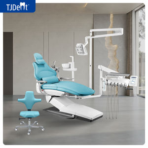 وحدة طب أسنان كاملة من الباب إلى الباب مع كرسي طب أسنان كهربائي هيدروليكي بدون مبصقة وخزانة على شكل الساعة الـ12 - Product Image 1