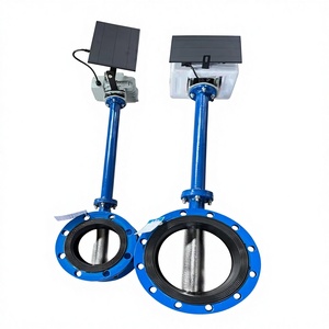 PN16 Wafer Butterfly Valve Stainless Steel Solar Power Soft <b>Seal</b> Normal Temperature for Water Media With Flow Speed Control - Product Image 4