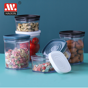 هاى شينغ الغذاء مستلزمات الحاويات المحكم علبة 650 مللي البلاستيك واضحة محكم الغذاء المطبخ مختومة تخزين زجاجات الجرار - Product Image 5