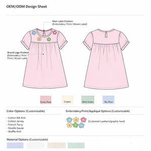 Venta al por Mayor de Vestidos de Niña con Bordados Bonitos de Estilo Europeo y Americano, Nuevos Modelos de Otoño 2026, Vestidos de Algodón con Dibujos Animados para Niñas - Product Image 3