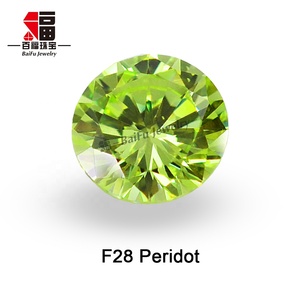 Vente en gros pierre taille brillante de 12 mois couleur péridot août zircone cubique cz pierres précieuses anniversaire - Product Image 1