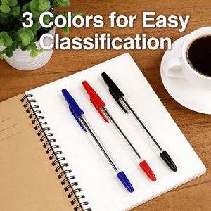 23 Custom Logo Promotional <b>Pens</b> 0.5mm Fine Tip <b>Red</b> Blue Black for Corporate Events Branded Giveaways - Product Image 3