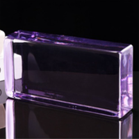 Vente en gros directe de briques de verre glacé pour l'extérieur avec décoration standard solide en cristal clair