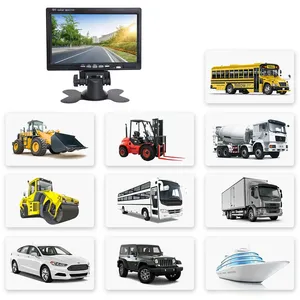 7 pouces 2 canaux LCD numérique <span class=keywords><strong>camion</strong></span> moniteur sécurité vue arrière surveillance de recul système de moniteur de voiture large tension - Product Image 4