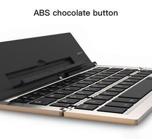 Clavier sans fil Bluetooth pour ordinateur portable et tablette, mini clavier portable en alliage d'aluminium pliable en trois parties, fabriqué par [Nom du fabricant] - Product Image 2