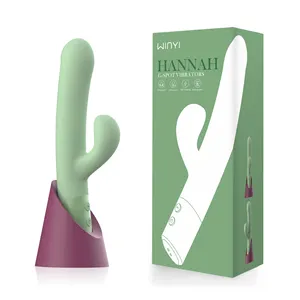 WINYI 2023 Wholesale G Spot Vibrator OEM Latest Sex Toy Clitoris Stimulating Sexual Dual Head Av Wand Rabbit Vibrator For Women