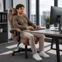 Chaise de jeu ergonomique au design européen moderne, pivotante à 360 degrés, chaise de bureau exécutive réglable en hauteur, en maille nylon