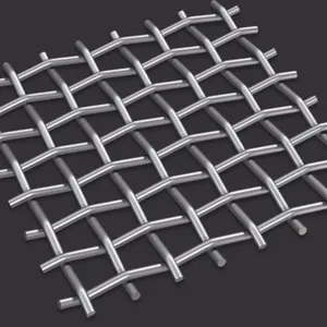 Hot square screening galvanized stainless steel crimped wire mesh