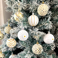 Ensemble de 30 décorations de boules de Noël incassables, ornements suspendus décoratifs, fête de Noël, mariage, décorations de boules de Noël