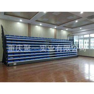 Tribune rétractable avec sièges 706 et rampes d'accès pour stade, école, terrain de sport - Product Image 4