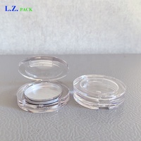 LZ Pack Stock 100pcs Rond Plein Clair Unique Couleur 36mm Blush Emballage Personnalisé Logo Mignon Compact Poudre Maquillage Visage Cas