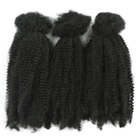 Estensioni per capelli sintetici Afro Kinky in fibra a bassa temperatura da 12 pollici, micro twist, trama singola, per dreadlock e uncinetto