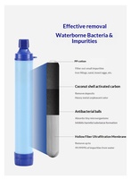 Paille filtrante purificatrice d'eau Hikeon pour la survie en extérieur, nettoyante, pour la préparation aux situations d'urgence en randonnée, camping, escalade, voyage