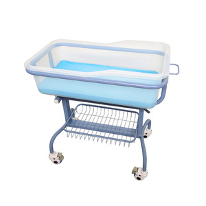 Cuna de <span class=keywords><strong>Hospital</strong></span> para Recién Nacidos, Cuna Médica para Bebés, Altura Ajustable con Barandilla Transparente y Cesta de Almacenamiento - Product Image 4