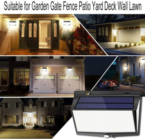 Lampe <span class=keywords><strong>solaire</strong></span> de sécurité à LED pour jardin <span class=keywords><strong>Applique</strong></span> murale extérieure 288 led haute luminosité étanche rechargeable avec détecteur de <span class=keywords><strong>mouvement</strong></span> - Product Image 3