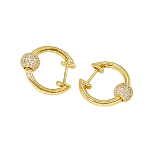 ต่างหูแฟชั่นหัวเข็มขัดรัก8มม. ต่างหูเพทายรูปดอกไม้ทำจากทองแดงต่างหูสวมใส่แบบไม่สม่ำเสมอสำหรับผู้หญิง - Product Image 2